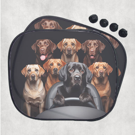 Labrador kutyás autós napellenző - választható mintával