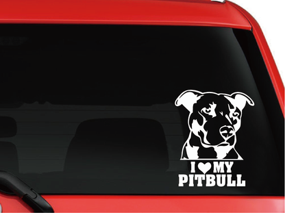Pitbull kutyás matrica
