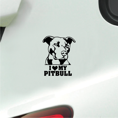 Pitbull kutyás matrica