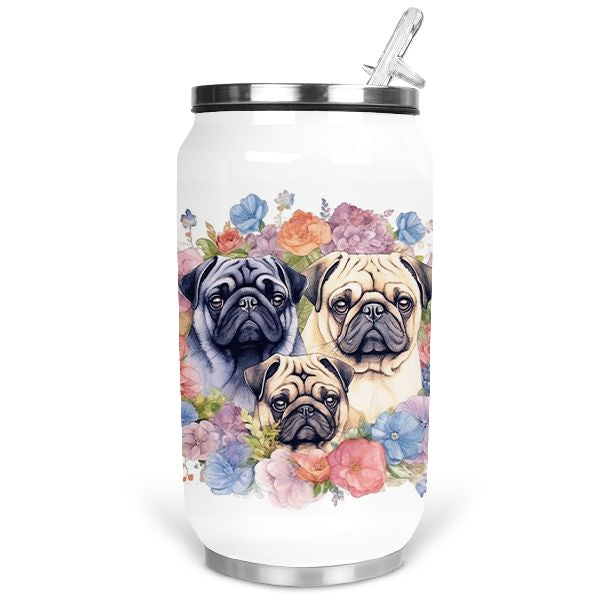 Mopsz kutyás hőtartó termosz kulacs - 354 ml