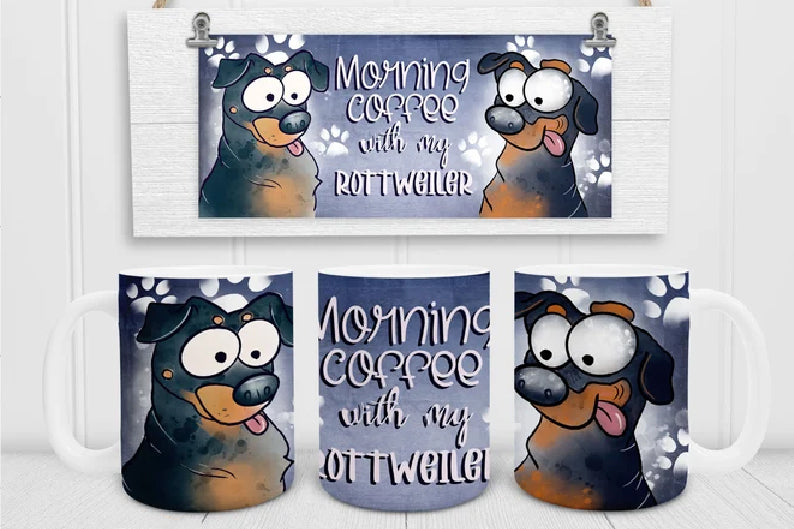 Rottweiler kutyás bögre 4