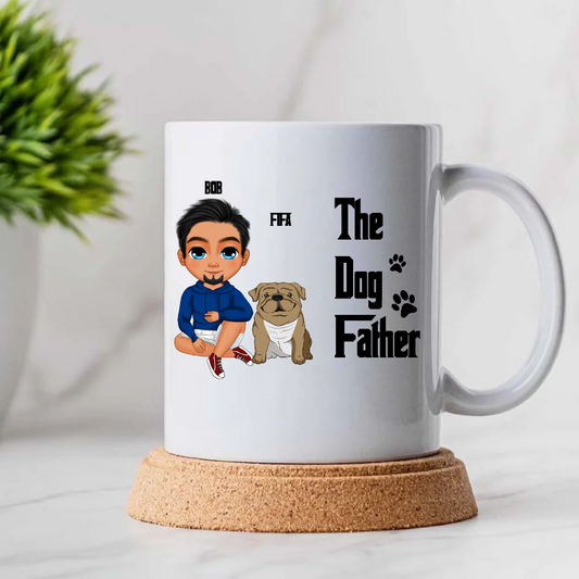 Személyre szabható The dog father kutyás bögre