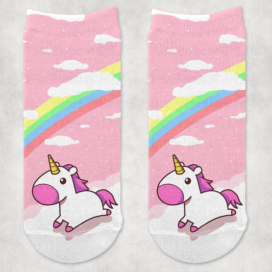 Unikornis zokni - rózsaszín
