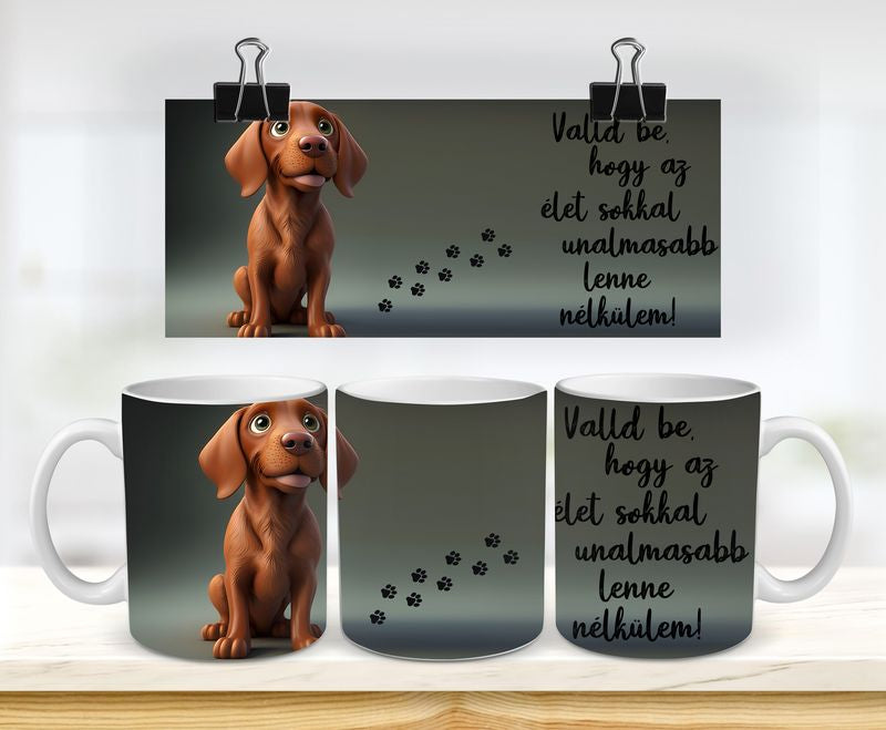 Vizsla kutyás bögre 2